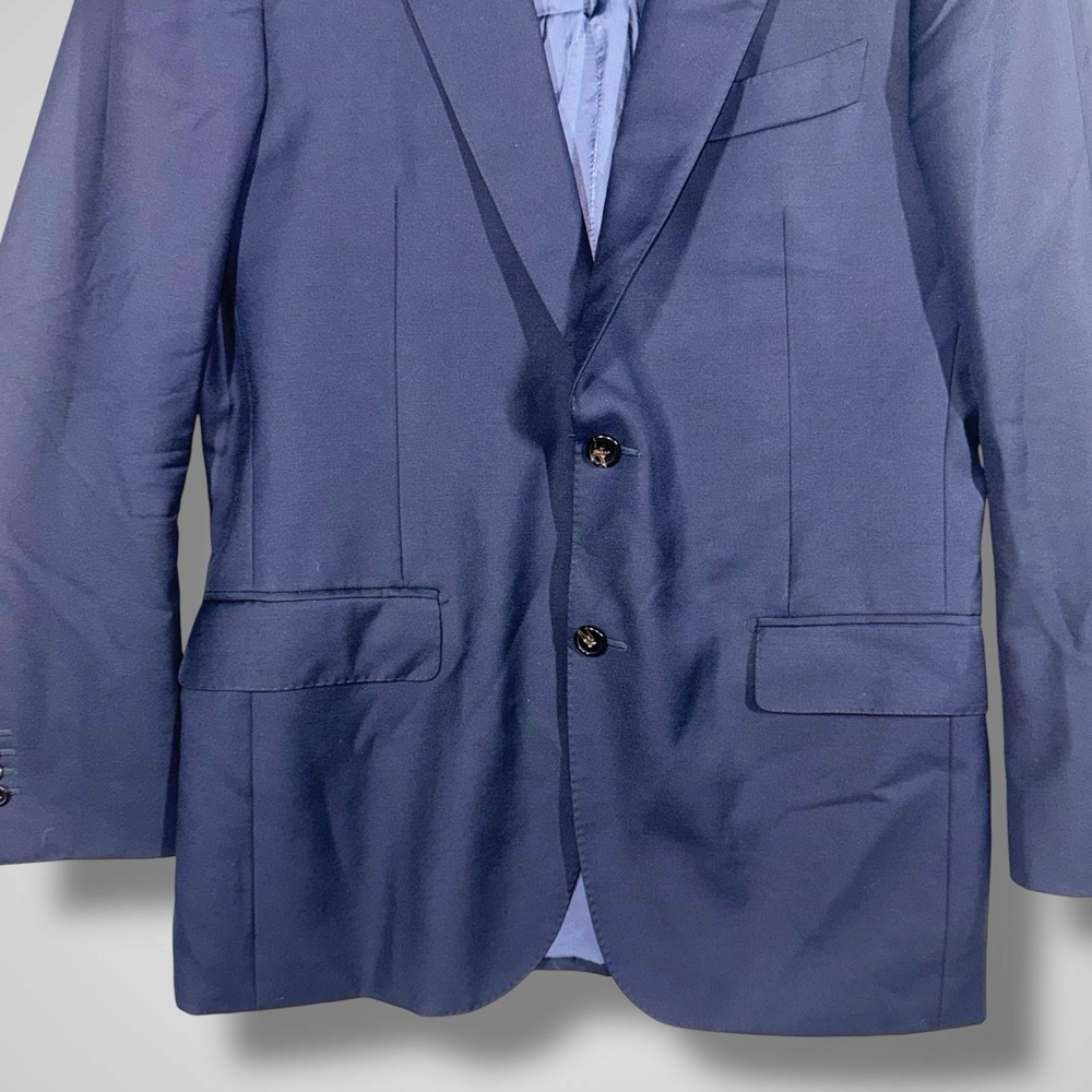 Suitsupply Pure‎ Wool Super 110's Vitale Barberis Canonico Blazer Men's 38R Blue - Picture 5 of 9